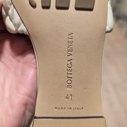 Bottega Veneta 🆕 Womens 41 Quilted Leather Sandals Slides Shoes Square Toe NEW