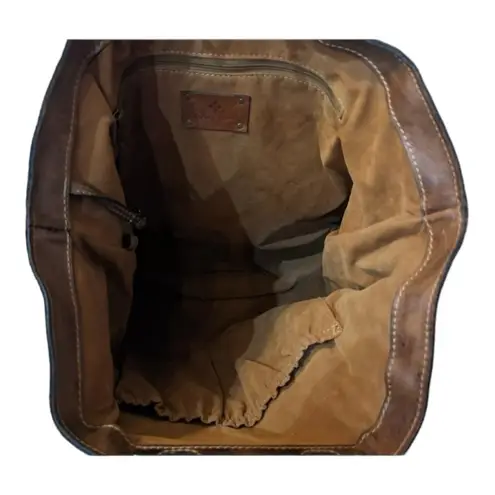 Patricia Nash Brown Distressed Leather Benvenuto Tote