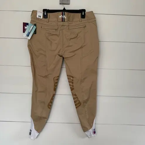 Equine Couture Women’s 34 Tan Beatta Britches Horse Riding pants New