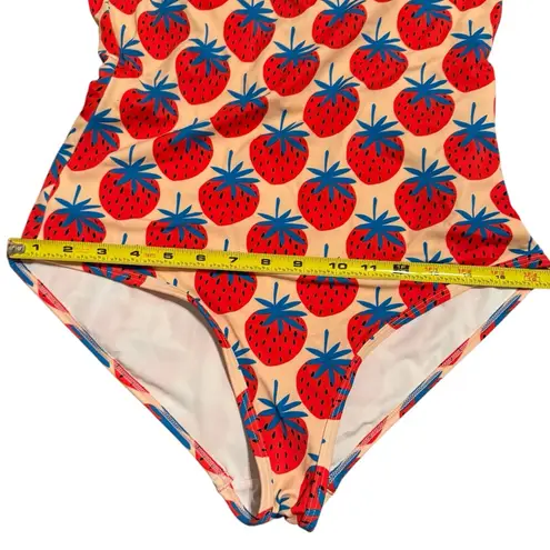 Hanna Andersson Women’s Size M One Piece Swimsuit Strawberry Print Cute Preppy Red Size M