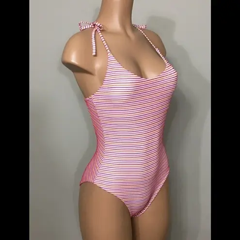 ONIA New. textured stripe swimsuit. NWOT