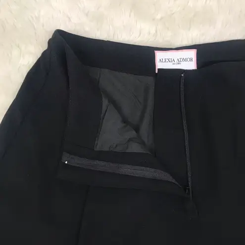 Alexia Admor Rover Black Wide Leg Trouser Pant Pleated Crepe Career Size 14 New