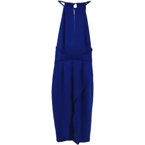 Finders Keepers Guilty Pleasure Dress Midi Slit High Neck Cobalt Blue Small