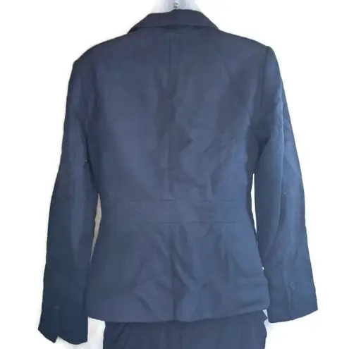 New York And Company Black Cotton Lined Blazer 8