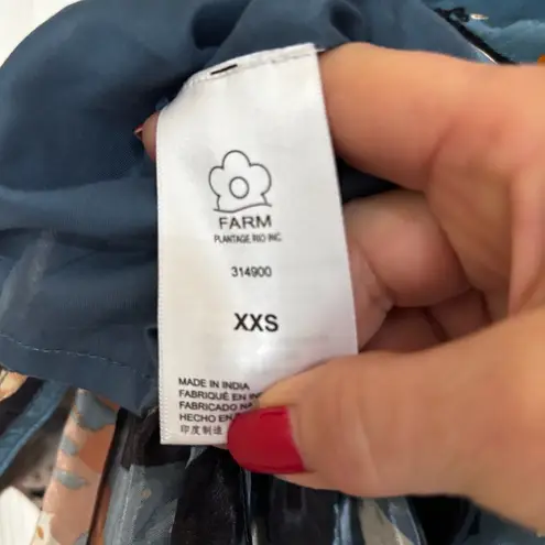 Farm Rio Blue Ainika Chill Mini Skirt Size XXS