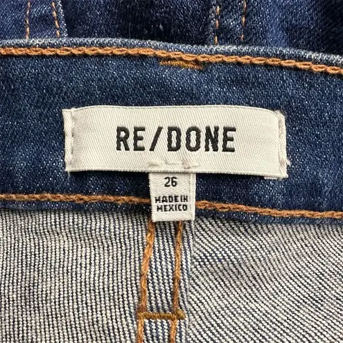 RE/DONE Women's 90’s Ultra High Rise Skinny Jeans Size 26 Blue Denim