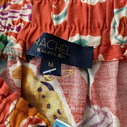 Rachel Roy Long Floral Linen Maxi Skirt Size M New