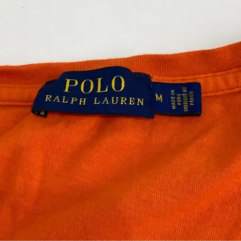Polo Ralph Lauren womens Classic V Neck Short Sleeves bright Orange M