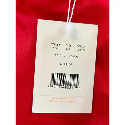 ANDIE Swim The Maui Top in Cherry Red XXL NWT