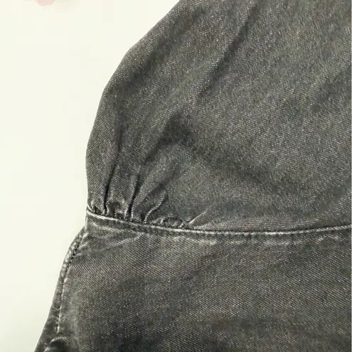 Driftwood Long Sleeve Tiered Denim Midi Dress Western Boho Bohemian Black