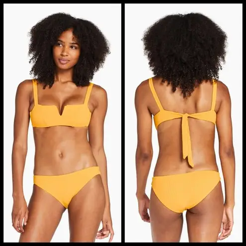 Vitamin A ππ Bikini Kaya Bralette Top + Midori Bottom Iced Mango Ecorib NWT