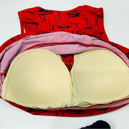 So NICE swim tankini top w/ bottom 🏖️🏝️ Red Size 18