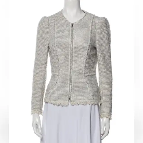 Rebecca Taylor Rebecca TaylorTweed Pattern Evening Zipper Jacket, Size 4 - Image 2