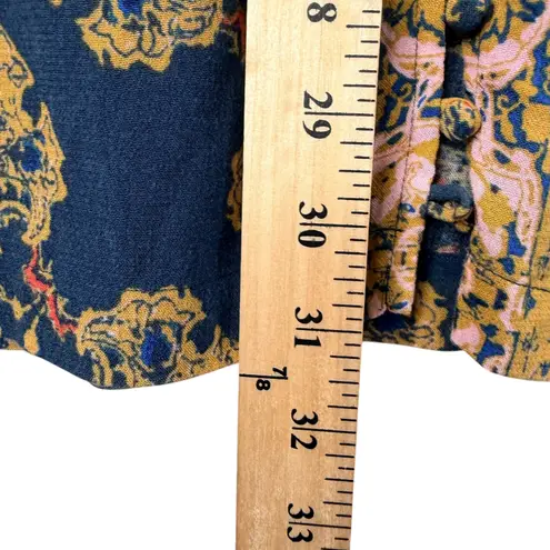 Free People  Magic Mystery Tunic Dress Womens S Boho Mixed Print Bell Sleeve