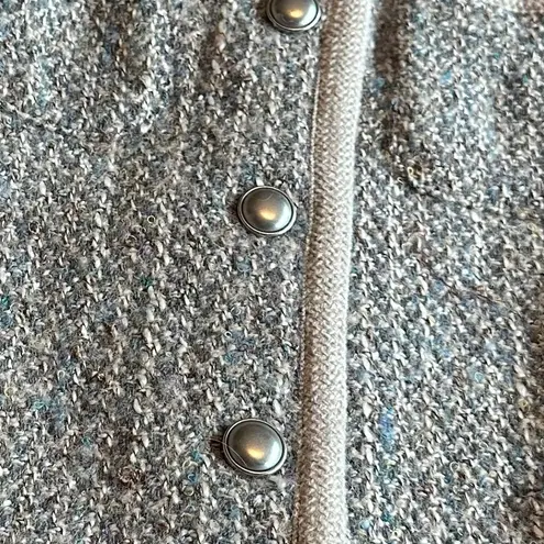 Amanda & Chelsea Wool Blend Button Down Blazer Jacket Tweed Classic Size Medium