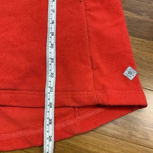 Sahalie Butter Fleece Pullover Womens Size Large Coral Red Fleece 1/4 Snap Mock - Image 10