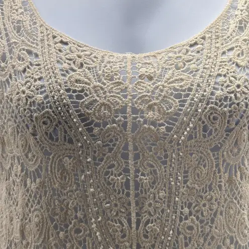Solitaire Crochet Lace Top Cream Small