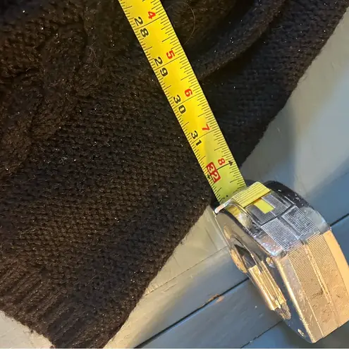 INC International Concepts Sweater Knit Black Poncho, Size S/M