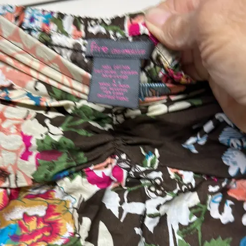 Fire Los Angeles Asymmetrical Pink and Green Gown