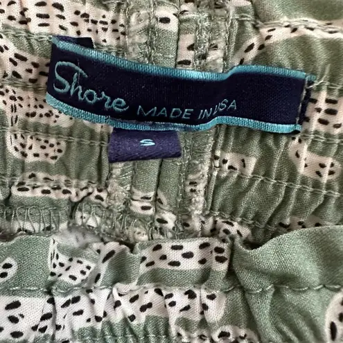 Shore Green Cactus Pants Wide Leg Crop Capri Cottage Western Resortwear Vacation