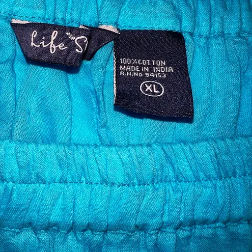 Lifestyle Blue Tiered Skirt Women’s XL | 100% Cotton Boho Peasant Style