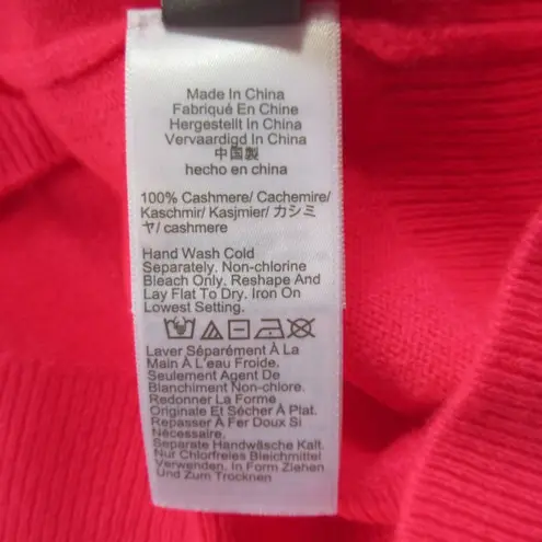 J.Crew NWT  Cashmere Classic-fit Crewneck Sweater in Neon Bright Strawberry S