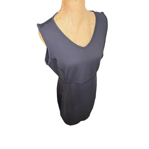 Duluth Trading Co Women's Black V Neck Sleeveless Dress Size M Lycra Spandex Size M