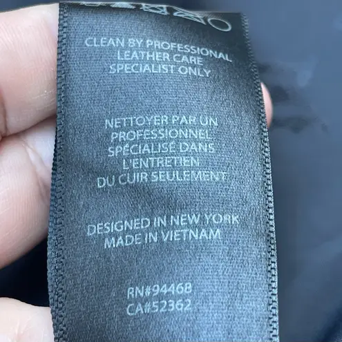 Dawn Levy XS Black Combo Leather Jacket w/ Hidden hoodie