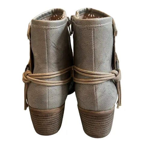 Corky's Tootsie Faux Leather Western Round Toe Harness Ankle Boot, Sz 6