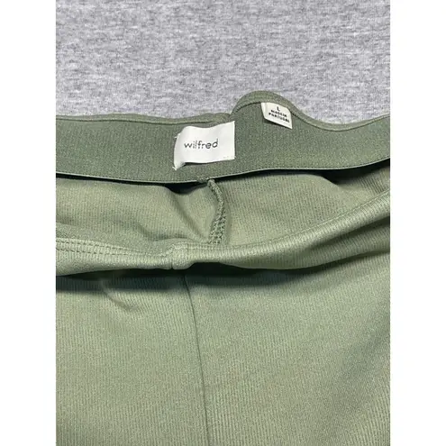 Wilfred Women's Pants Size L Green pull on, mid rise, stretchy kick flare
