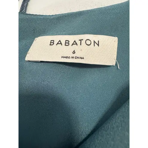 Babaton Aritzia Hamptons Dress Peacock / Deanude Size 6 Watercolor Open Back