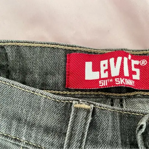 Levi's Levi’s 511 Skinny women’s black stretchy cotton red tab jeans, size 26x26 1/2