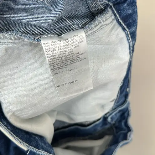 The Ragged Priest Denim Cargo Midi Skirt Womens 28 Blue Jean Edgy Chic