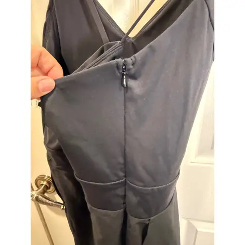 Halara Black Regular Strappy V Neck Wide Leg Jumpsuit Size XL