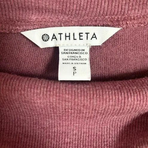 Athleta  Studio Barre Sweatshirt Dark Plum Heather Size Small