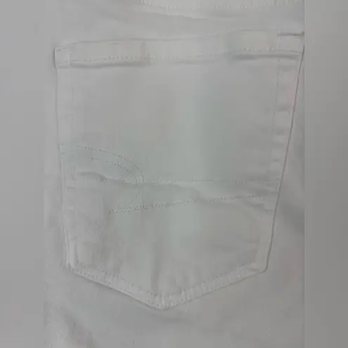 American Eagle  Outfitters 6 28 Hi V-Rise Shortie Distressed Denim  Shorts White