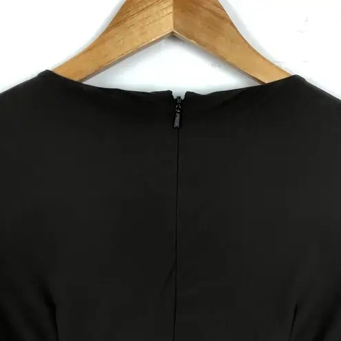 Rickie Freeman Teri Jon Sheath Dress Faux Leather Brown Size 4