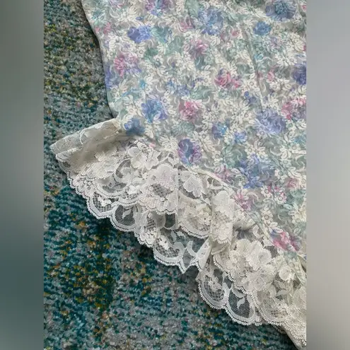 Vintage dead stock spring bouquet lace lingerie sexy bodysuit, size large