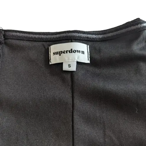 Superdown Sexy Cute Black Satin Cailyn Corset Top Size Small