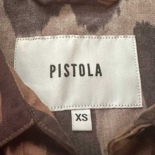 Pistola  brown & black animal print button down top size XS - Image 7