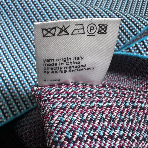 Akris Punto Fantasy Blue Jacquard Knit Sleeveless Top