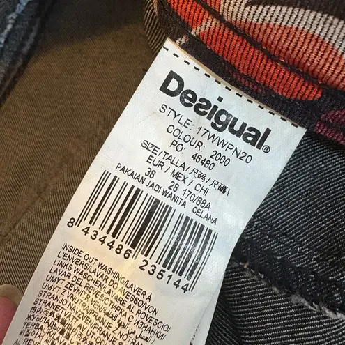 Desigual multicolor asymetric trousers style Holly size 38 EUR 8 USA 0326