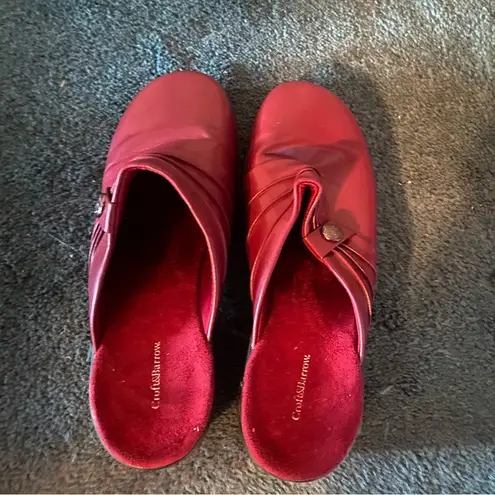 Croft & Barrow  Red Rouched Slip-on Clogs Size 8.5 thumbnail 7