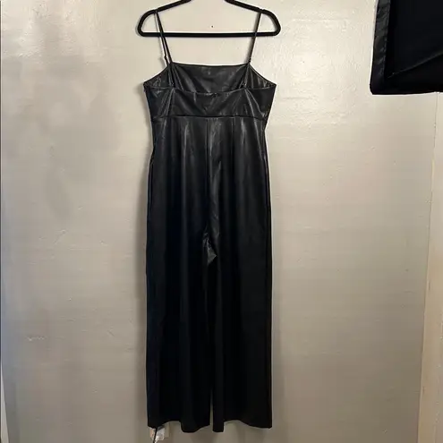 Banana Republic  faux Leather Jumpsuit Black 10