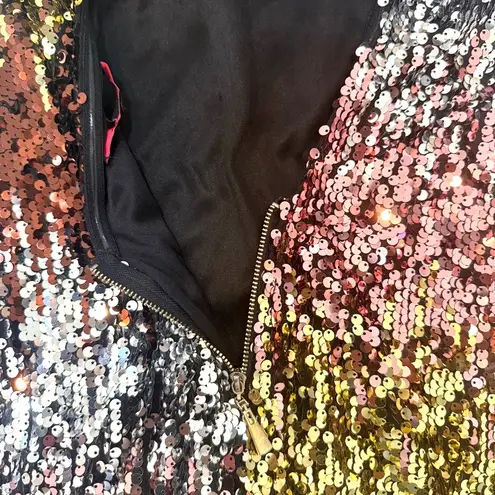 XTaren large ombre sequin low back stretch mini dress D1 2890