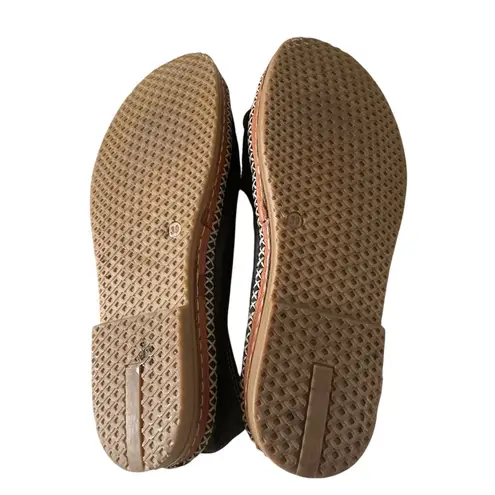 Spring Step  Berna elastic vamp-tie leather loafers flexible black womens sz 39