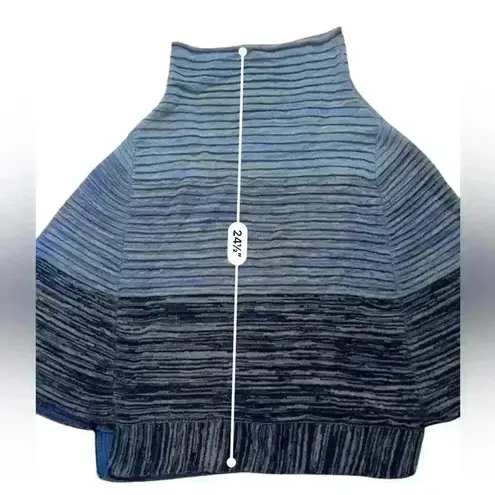 SOL 100% BABY ALPACA Poncho Cardigan Sweater One Size Peru Blue