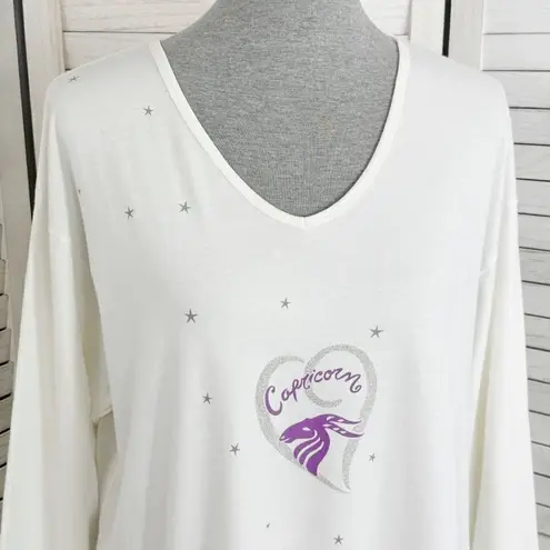 Victoria's Secret Victoria’s Secret Vintage Capricorn Astrology Cotton Nightshirt White Small