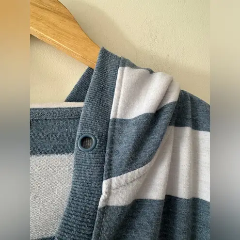 The Black Dog Blue and White Striped Hoodie Pullover