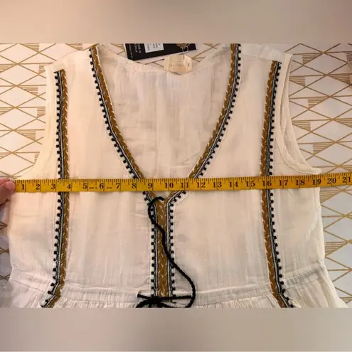 Talisman NWT Bohemian Ruffle Embroidered 100% Cotton Dress Size L Size L